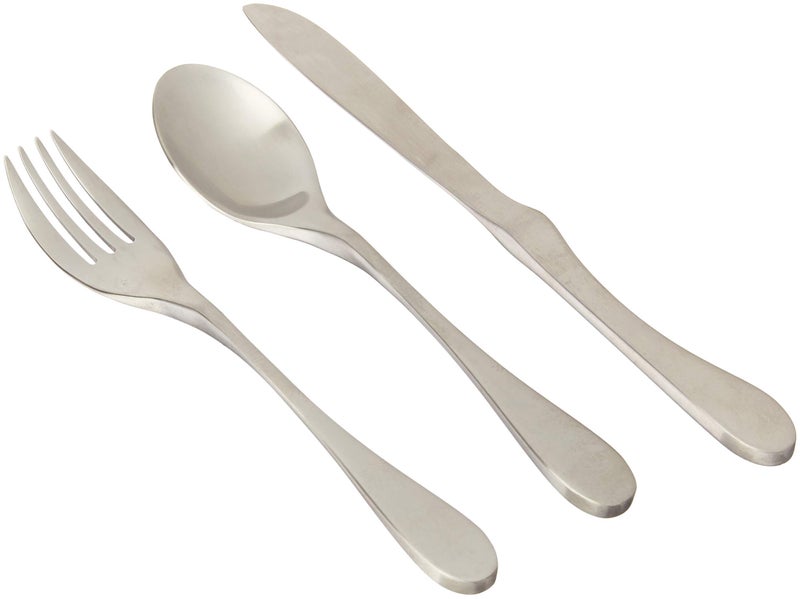 Knork Flatware Starter, 12 Piece Set, Matte, Stainless Steel Utensils, Custom Service for 4 - Image 1